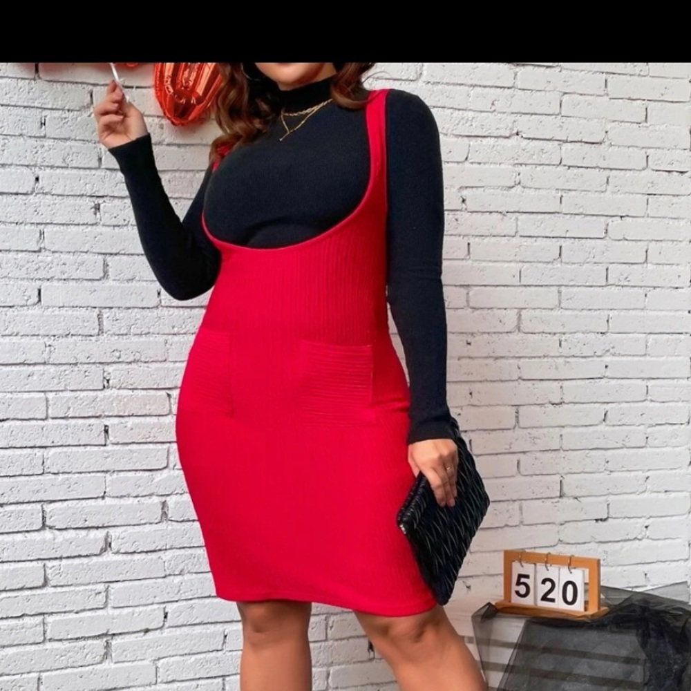 Red dress from SHEIN